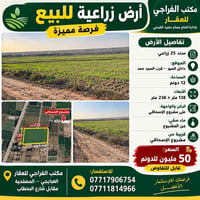 12 دونم • سند 25 زراعي • واجهة مشروع الإسحاقي