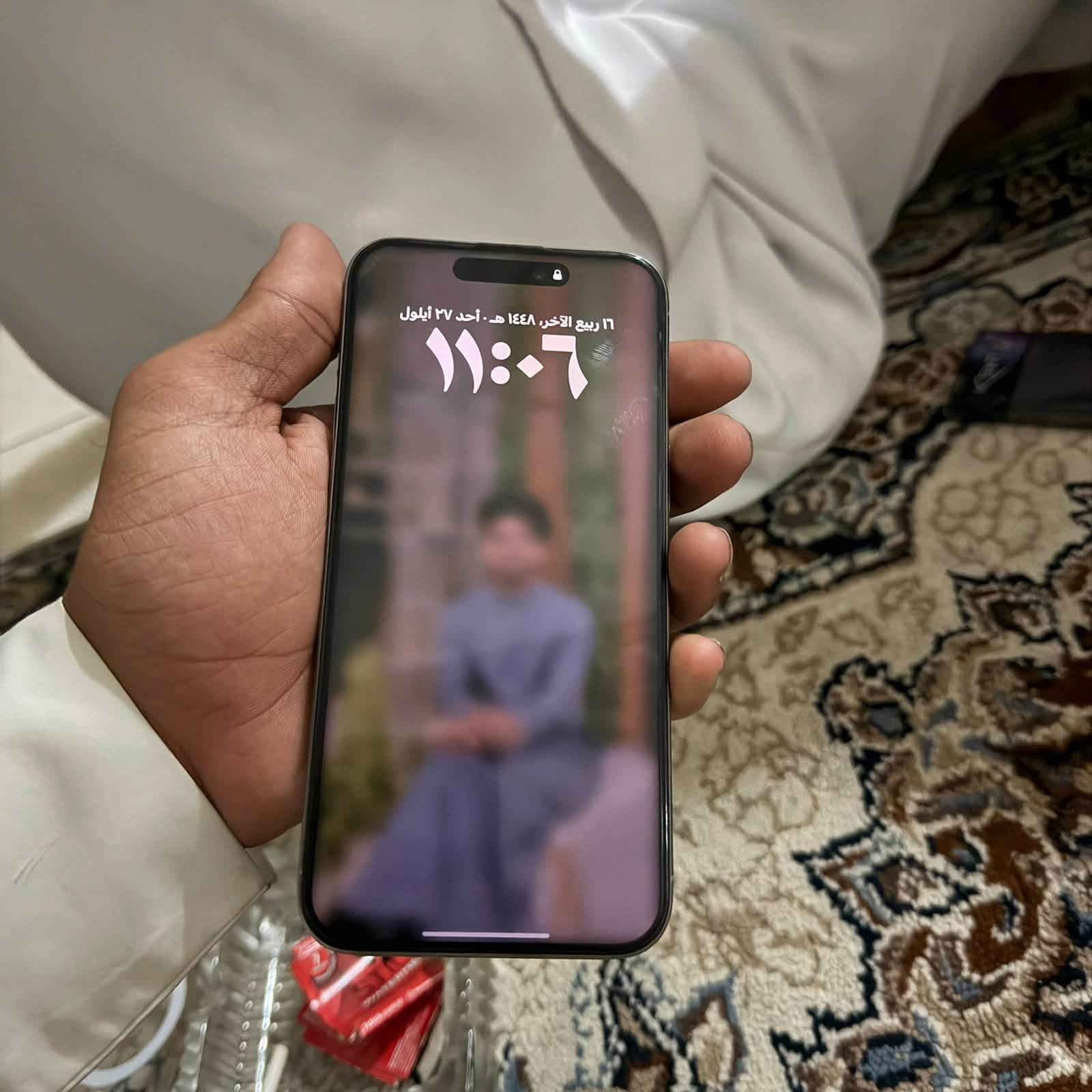 للبيع آيفون 15برو ماكس السعر مليون و١٠٠
فقط واتساب ***********

نص مكتوب في الصور:
- حالة البطارية
- تعمل بطارية iPhone هذه على النحو المتوقع. حول البطارية
- والضمان...
- عادية
- الحد الأقصى للقدرة
- ٨٨٪
- هذا قياس لقدرة البطارية مقارنة بقدرتها عندما كانت جديدة. قد
- تتسبب القدرة المنخفضة بتقليل ساعات الاستخدام بين عملية الشحن
- والأخرى.
- عدد الدورات
- ٧٢٦
- هذا هو عدد مرات استهلاك iPhone لقدرة البطارية. معرفة المزيد...
- تاريخ التصنيع
- أيلول ٢٠٢٣
- أول استخدام
- تشرين الأول ٢٠٢٣
