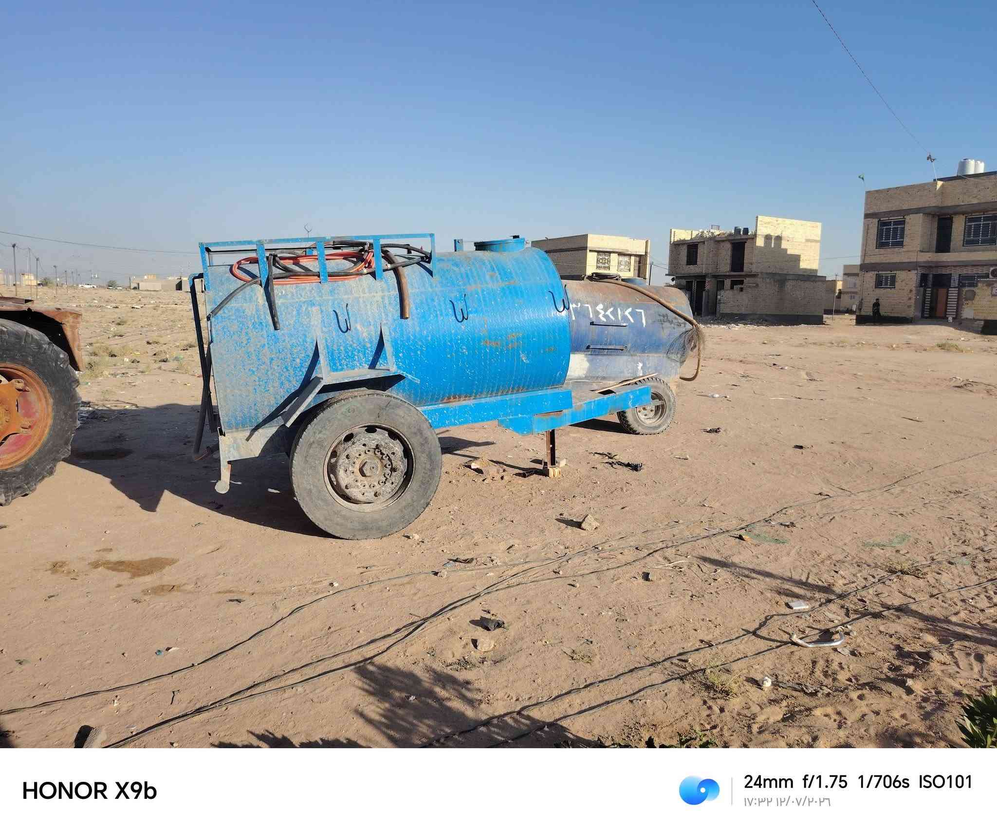 سلام عليكم مكينه عنتر للبيع معه مقطورات ماي 
2500 لتر زائد 3500 لتر مكاني كربلاء الأستفسار 
***********

نص مكتوب في الصور:
- HONOR X9b 24mm f/1.75 1/520s ISO100 ١٧:٣١ ١٢/٠٧/٢٠٢٦
- HONOR X9b 24mm f/1.75 1/344s ISO100 ١٧:٣١ ١٢/٠٧/٢٠٢٦
- HONOR X9b 24mm f/1.75 1/863s ISO100 ١٧:٣٢ ١٢/٠٧/٢٠٢٦
- HONOR X9b 24mm f/1.75 1/706s ISO101 17:33 14/07/2026