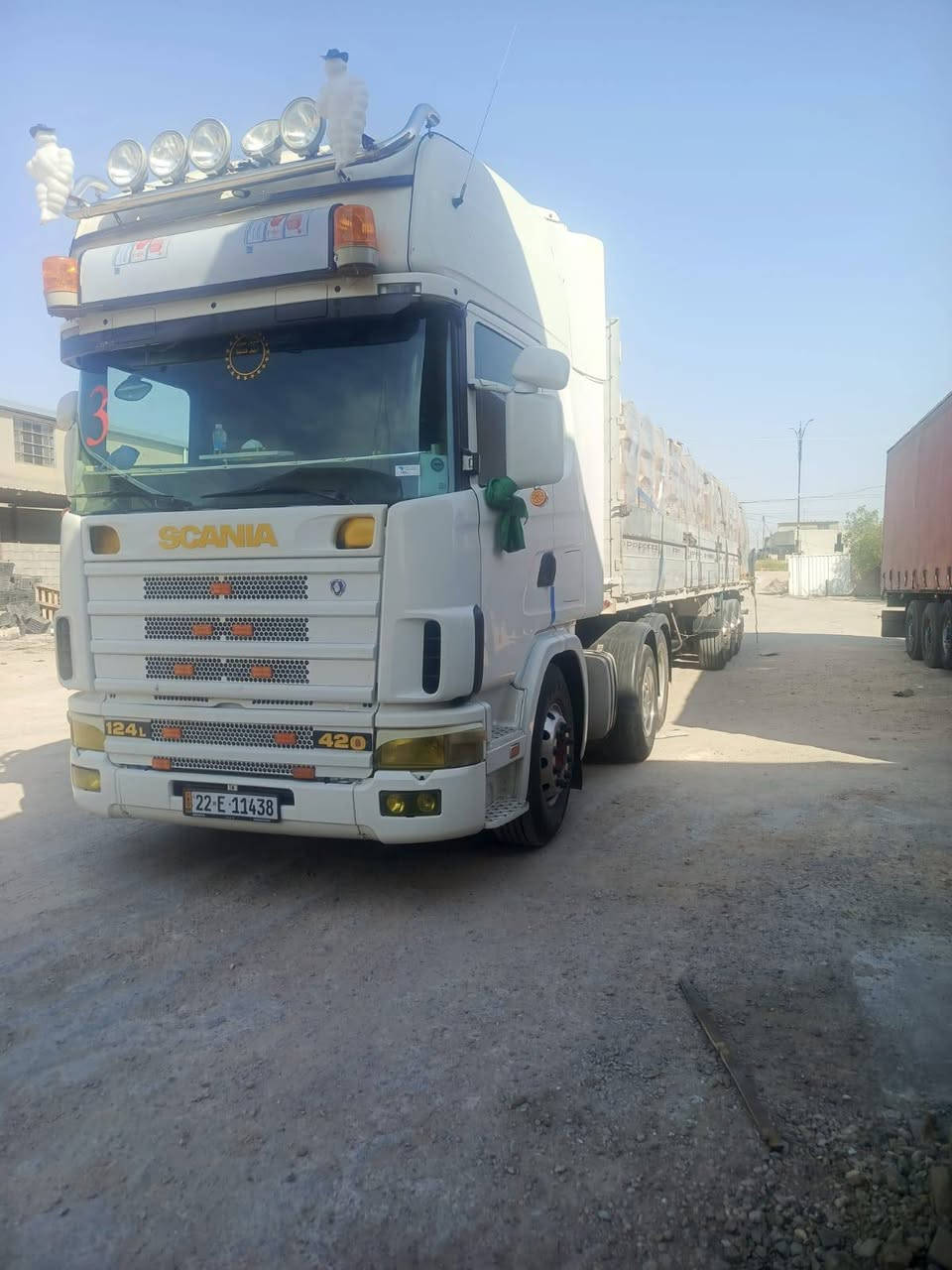 لبيع سكانيا ٢٠٠٣سنكل ثابت هزه فحص جديد بسمي تحويل مباشر تخم تاير راس وعربانه مربوطه جناب ٨٠ ويل  كروم سياره نضيفه جاهزه لشقل مكان بابل نيل ***********
