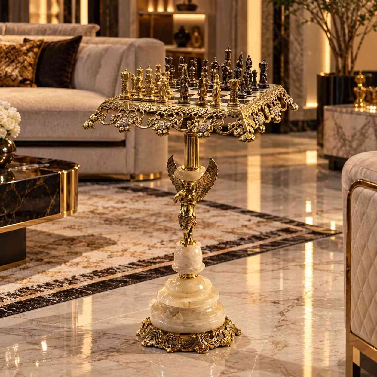 كل نقلة بيها سر ♟️✨ ميز شطرنج من النحاس الأصفر الخالص، بنقوش يدوية وتفاصيل فاخرة تعكس الهيبة والأصالة 👑 قطعة مميزة ترهم للبيوت الفاخرة، المكاتب، المجالس، الفنادق وجميع الأماكن الراقية… وتضيف لمسة مهيبة ما تنشبه بغيرها. حصرياً لدى طاولي العراق الرسمي 📍 بغداد – كرادة داخل، قرب مصرف الرشيد 🌍 توصيل لجميع دول العالم #طاولي_العراق_الرسمي #شطرنج #ميز_شطرنج #نحاس #نحاس_اصفر     

