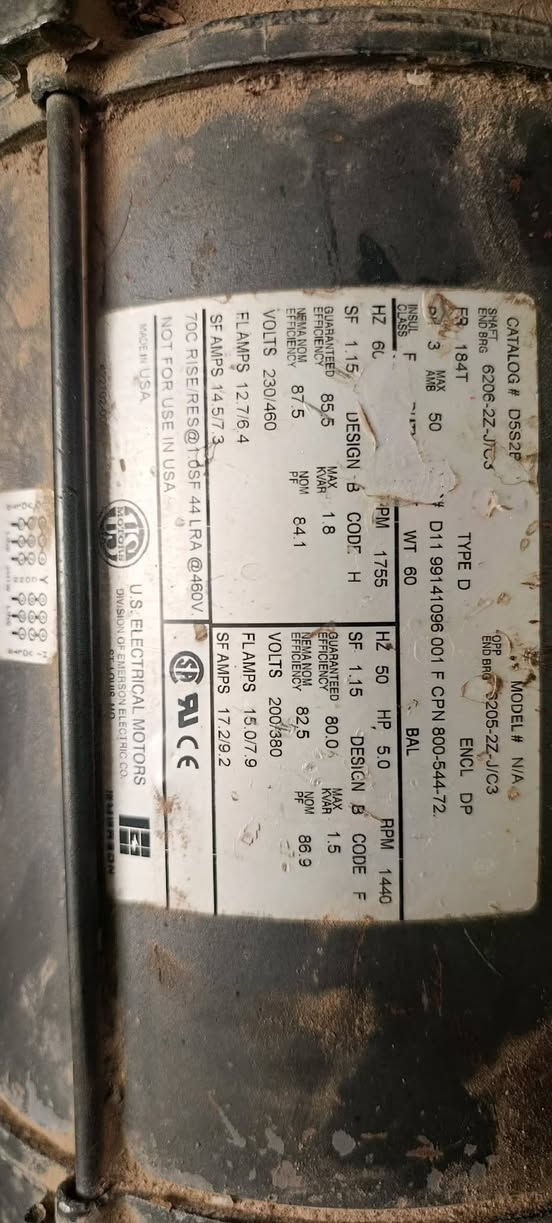 سلام عليكم ماطور خمسه حصان ثري فيز 1440 فره بل دقيقه  امريكي اصلي ب405 وبي مجال قليل هاذه رقمي وبيك خير ودلل ‏‪‏‪ ***********‬‏
