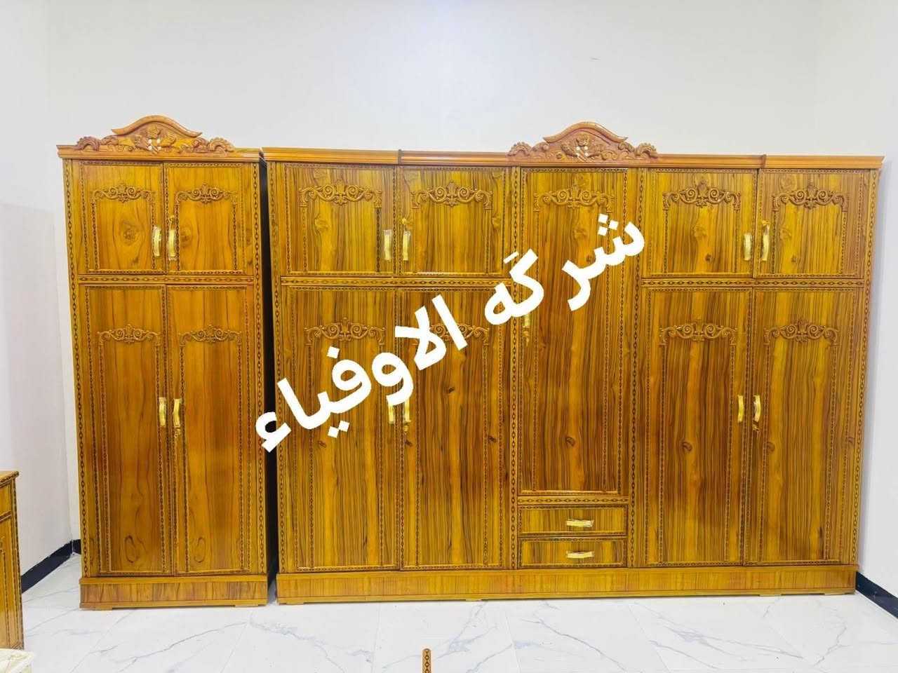 غرفة صاج عراقي 5باب سعر 900الف يوجد لدينا توصيل بغداد والمحافظات الحجز واتساب ***********

نص مكتوب في الصور:
- شركة الاوفياء
- شركه الاوفياء