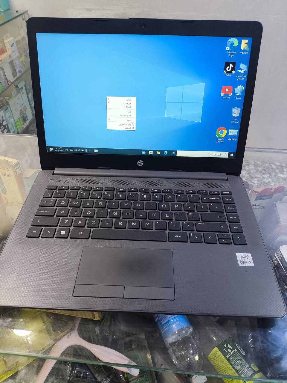 للبيع 
الموديل: HP 240 G7 Notebook PC
​المعالج: Intel Core i5-1035G1 (الجيل العاشر)
​الرام: 8GB DDR4
​كرت الشاشة: Intel UHD Graphics (مدمج)
​النظام: Windows 10 Pro (64-bit)
​التصميم والمنافذ:
​الهيكل: رمادي غامق بنقشة خفيفة مقاومة للبصمات والخدوش.
​المنافذ: HDMI، منافذ USB، منفذ شبكة LAN، منفذ RAM/SD Card، ومنفذ سماعة 3.5mm.
​الوزن: خفيف الوزن، نحيف، ومناسب جداً للشباب والطلاب والتنقل اليومي.
الاستفسار على هذا الرقم (***********) منطقة كفاءات العبيدي
