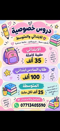 حي القاهره مقابل البانزين خانه قرب الجوازات  نص مكتوب في الصور: - دروس...
