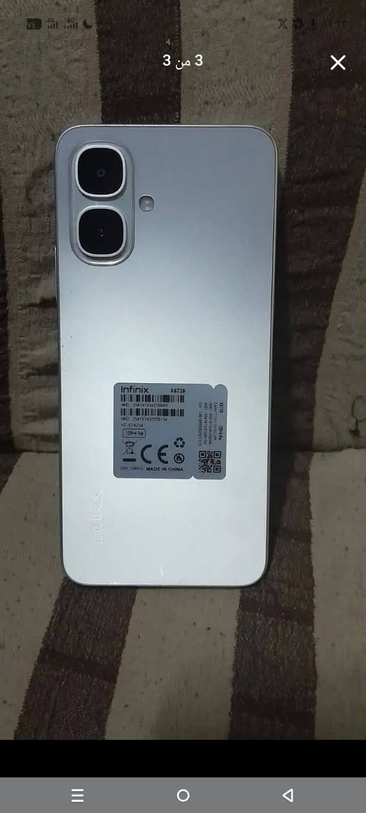 انفنكس سمارت 10للبيع فقط ذاكره 128 جهاز جديد كامل ملحقات السعر150 بي مجال استخدام قليل مع الكارتون رقمي مكاني الشطره👉 ***********

نص مكتوب في الصور:
- 3 من 3