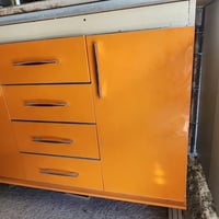 كاونتر خشب MDF • سطح مرمر • متر ونص