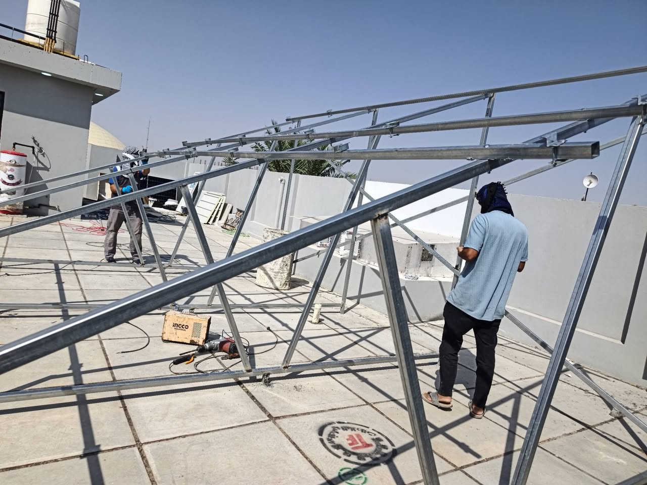 ☀️🔩 هيكل حديد مغلون للألواح الشمسية 🔩☀️
💪 قوة وثبات لتحمّل الظروف الجوية
🛡️ حديد مغلون ومقاوم للعوامل الجوية
📐 تصميم هندسي بزاوية  مناسبة للألواح
🔧 تثبيت دقيق وربط احترافي لجميع أجزاء الهيكل
⚡ تجهيز متكامل استعداداً لتركيب الألواح الشمسية
✨ نهتم بالتفاصيل… لأن جودة المنظومة تبدأ من الهيكل.
☀️ شعاع المستقبل للطاقة الشمسية 
🔋 طاقة نظيفة… لمستقبل أفضل

⬇️ جميع أعمالنا ومشاريعنا المنفذة ⬇️

https://www.facebook.com/share/1Q4LhZRjov/

💬 *كروب واتساب* *للعروض* والمنتجات:
https://chat.whatsapp.com/BdK5JKIbtcB9sW0pvnzQEe?s=cl&p=a&mlu=3

كروب الطاقة الشمسية النجف والمناطق
المجاورة   
https://www.facebook.com/groups/676666692036759/?ref=share&mibextid=NSMWBT

📱 واتساب المهندس ابو زيد : ***********

#عروض_الطاقة_الشمسية
#النجف
#تقسيط
#طاقة_شمسية
#شعاع_المستقبل
#تركيب_طاقة_شمسية

