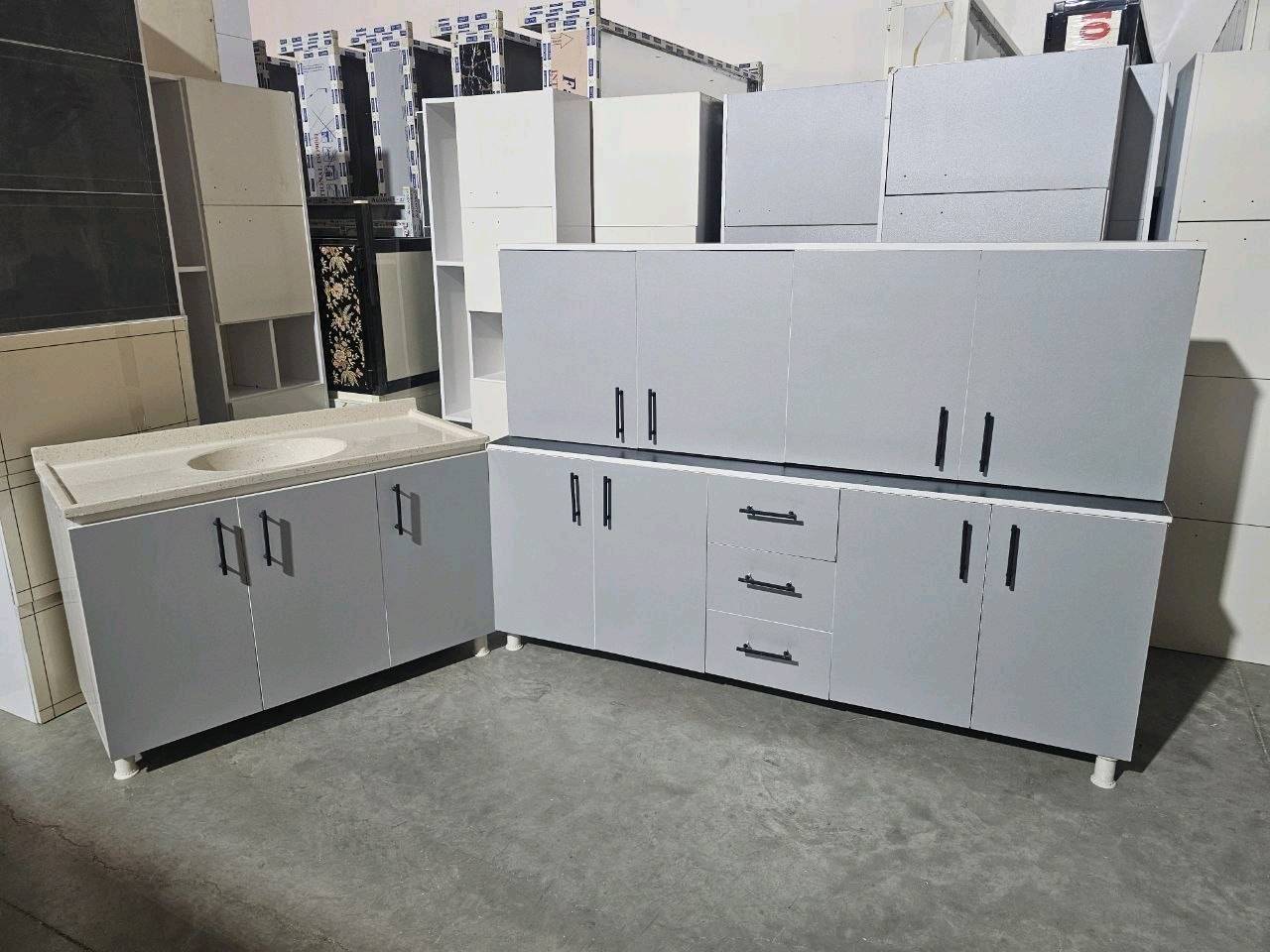 كاونتر MDF تركي • ٢م • سِنك ١م