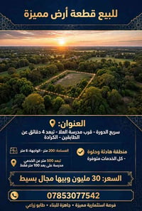 سريع الدورة • ٢٠٠م • طابو زراعي