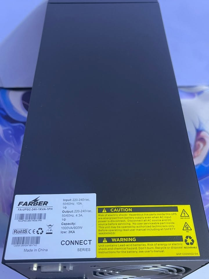 Ups Online 1KAV/900W
السلام عليكم,
Ups اونلاين 1KVA
الجهاز نظيف 100% استخدام شخصي لمدة سنه و٩ اشهر.
بدلت بطاريات اصليه من الشركه نفسها، مثل ما موضح بالصوره الاخيره،
السعر 275, مجال بسيط جدا، واعتذر 
للتواصل: ***********
