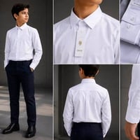 قميص زارا • مقاسات 5-18 سنة • أبيض