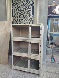 قفص ٣ خانات • جديد • ١٢٠×٧٤×٥٠