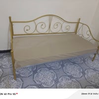 سرير حديد • ذهبي • جديد