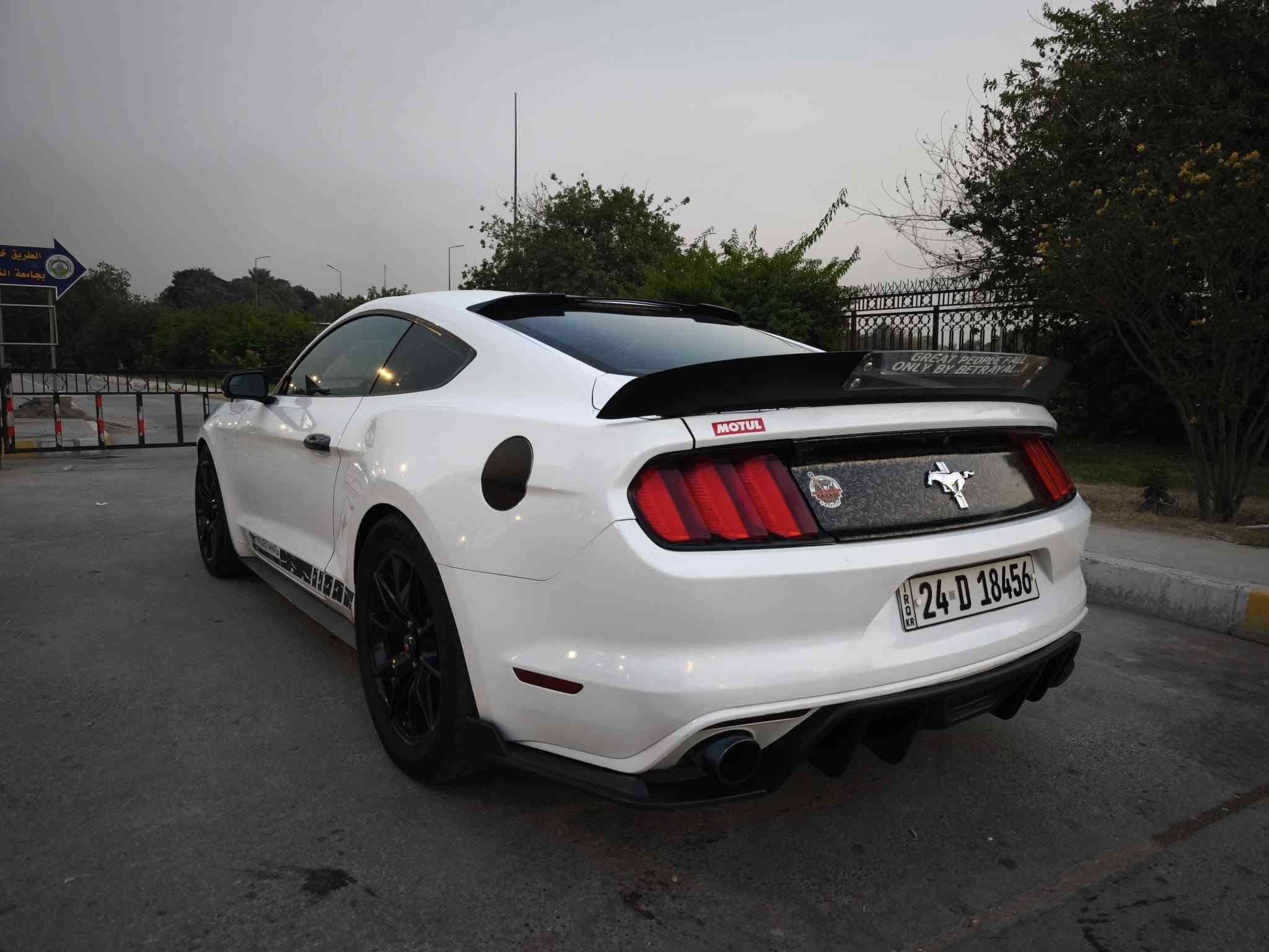 Mustang V6 2017 موستنك
سيارة( بدون صيغ )
موستنك ستة سلندر ٢٠١٧ ممشاهة ١٢٧ mi
عليهة دبات ht power تحكم ريمونت
عليها شوتة رياضي + بلادية
عليها سبيسر امامي اصلي ٢٥ ملم
عليها ولف حماوة ريستك موشيموتو + ولف بلادي موجود 
عليها برمجة من كراج 4brothers
ويالة ١٩ اصلية تو سايز + تايرات قبل فترة شادهن
مازدات بلاك ومنضومة زنون وعيون حمر جديدة
 اضافة كشافات اسفل دعامية 
عليها سستم كابرون داخلي ومري ويدات
دفيوزر خلفي وسبويلر
بولش وحمام 
ادامة كاملة لمنضومة احتراق ولماء جديد 
حادثهة امريكا كلش بسيط مرفق بلصور جاملغ سكن شبر بسيط وتحديث بنيد GT وصارت عندي طخة بسيطة جاملغ سايق وبدلتة اصلي نفس لون
رقم شمالي دهوك باسمي شرط تاخذ تحويل
سنوية لل٢٠٣٠ 
 مكانها بغداد الدورة 
***********
***********

