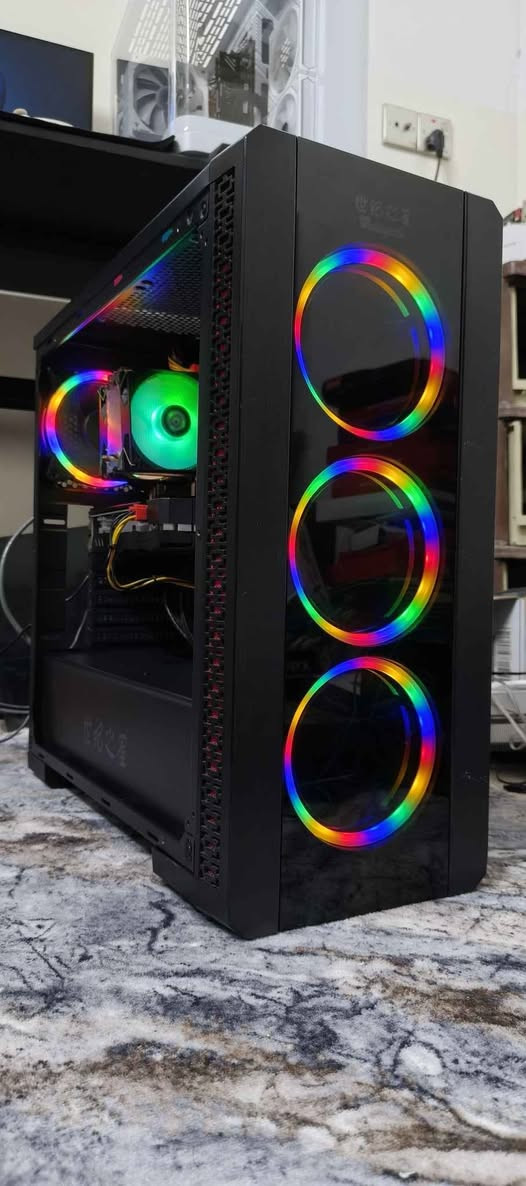 سلام عليكم
 نرخ 295$
Waatsapp: ***********

GPU: AMD RX590 GME 8GB X2 FAN JIESHUO (NAKRAWA) 
CPU: RYZEN R5 3400G 4CORE 8THREAD 
RAM: (2×8) 16GB 3200MHZ KIMTIGO
HARD1: M.2 SSD 256GB 
HARD2: 500GB HHD
MB: B450S+B ONDA 
COLER: AIR COLER X2 FAN RGB 
POWER SUPPLY: 500W PLATOON (NEW) 
CASE: X4 FAN RGB أربيل, العراق
