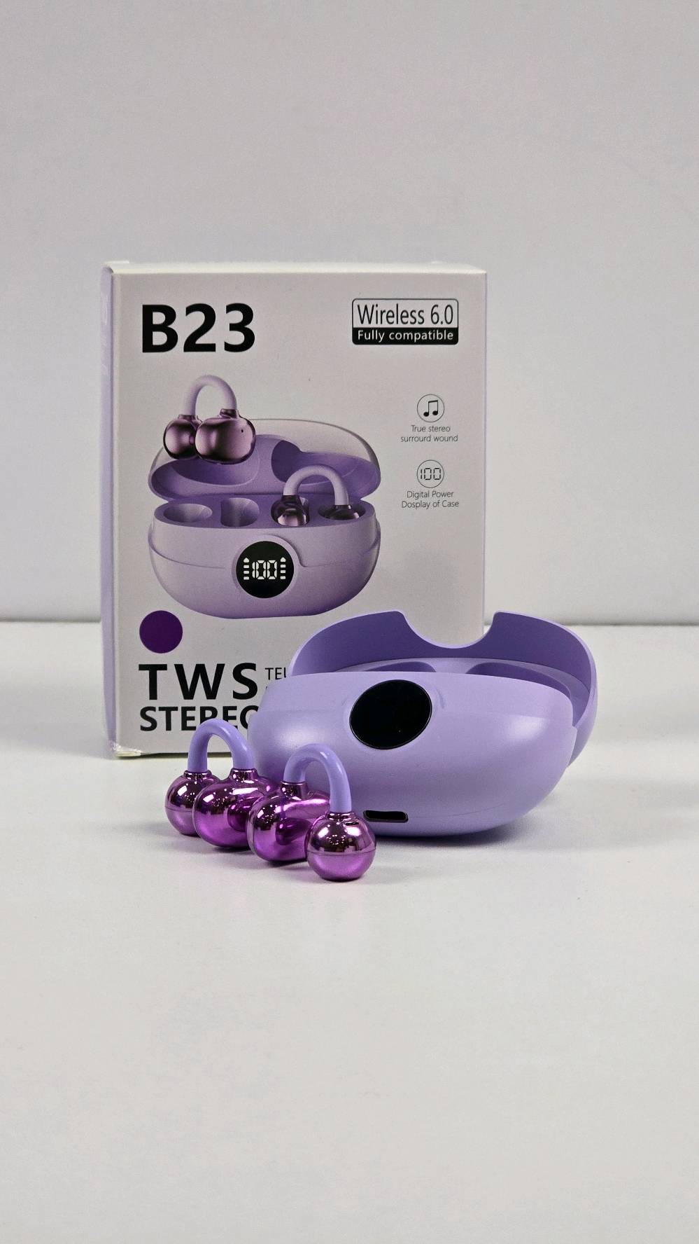 سماعة B23 TWS لاسلكية – Bluetooth 6.0
استمتع بتجربة صوت لاسلكية عملية مع سماعة B23 TWS بتقنية Wireless 6.0، التي توفر اتصالاً مستقراً وسريعاً مع الأجهزة المتوافقة. تتميز السماعة بتصميم مدمج وخفيف، مع علبة شحن مزودة بشاشة رقمية لعرض مستوى البطارية.
تدعم السماعة True Stereo للاستمتاع بصوت ستيريو واضح، كما يمكن استخدامها مع مختلف الأجهزة التي تعمل بأنظمة iOS وAndroid وWindows.
المواصفات:
تقنية الاتصال: Wireless 6.0
مدى الاتصال: حوالي 10 أمتار
بطارية السماعة: 30mAh
بطارية علبة الشحن: 200mAh
منفذ الشحن: Type-C
دخل الشحن: 5V / 1A
شاشة رقمية لعرض مستوى شحن العلبة
صوت True Stereo
متوافقة مع iOS / Android / Windows
تصميم لاسلكي مدمج وسهل الحمل
مناسبة لسماع الاغاني والموسيقى عليها
السعر /15 و توصيل مجاني
للطلب او استفسار عبر خاص او انستا Turab_Store او رقم ‎***********
توجد خدمة توصيل لجميع المحافظات