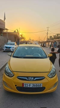 اكسنت مضلع موديل 2015 مكينه 1400وكير وتبريد كفاله السياره مثل ماهيه با...