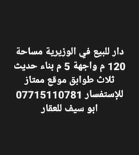 الوزيرية • دور وأراضي • حي القاهره