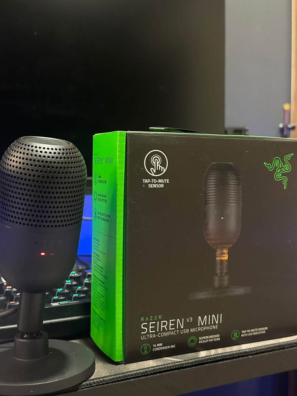 مايكروفون ريزر Seiren V3 Mini • مستعمل شهر • بلا توصيل