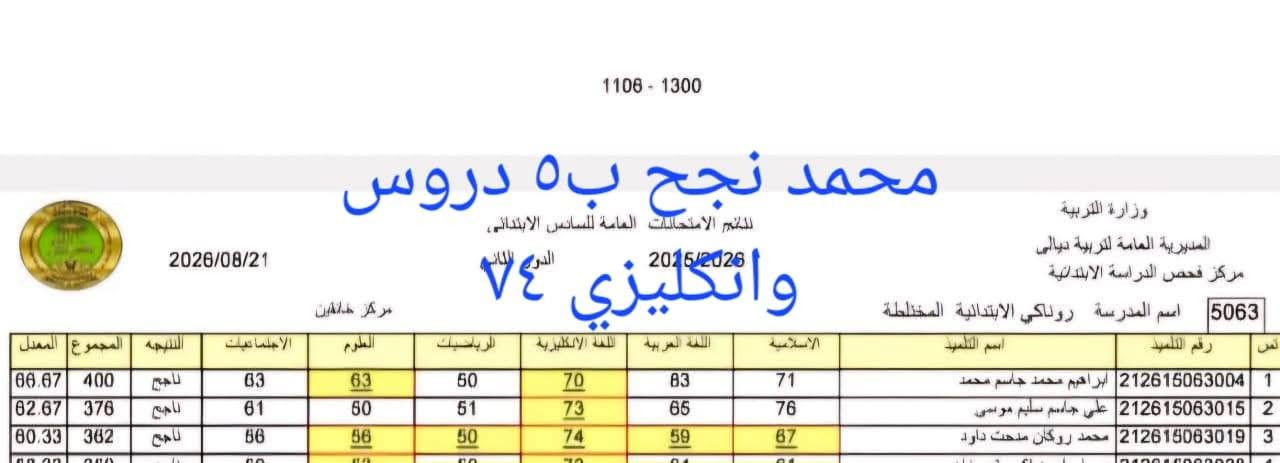 دورات تقوية.. بإشراف استاذ سوران *********** 
لصف السادس الابتدائي .انكليزي ورياضيات
اول متوسط حقيبة كاملة... ومواد فردية 
ثاني متوسط حقيبة كاملة ...ومودا فردية
تبسيط وشرح المادة والحفظ طالب يمي
مع امتحانات عندة تكملة  الدرس ...والفصل كاملة
وشرط الطالب مايجيب بالمدرسة اقل من درجات الي يمي
يبقى على الطالب مراجعة بسيطة...
.مع تجربة  الطالب..محاضرتين مجانا
العنوان.. تولة فروش خلف مجمع سوفار
