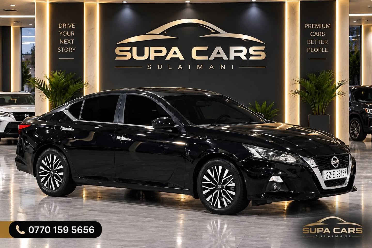 ༺ بِسْمِ اللّٰهِ الرَّحْمٰنِ الرَّحِيمِ ༻

🚘 NISSAN ALTIMA 2022 — S 🔥

✨ ئۆتۆمبێلێکی زۆر جوان و پاکە ✨
 
بس بونيت كليره بێ ناو گرتن 

⭐ مواسەفات:
🔹 رادار
🔹 کامێرا 📷
🔹 شەغال بە کۆنتڕۆڵ
🔹 وەکالە
🔹 بە ناوی خۆمەوەیە

🔑 ژمارەی شاسی: 1N4BL4BVXNN420476

💰 نرخ: ١٣٢ وەرەقە 🔥

📍 شوێن: سلێمانی

📞 بۆ زانیاری و پەیوەندی:
***********
***********
«»«»«»«»«»«»«»«»«»«»«»«»«»«»«»«»«»«

🚘 نيسان ألتيما 2022 – S 🔥

✨ سيارة جميلة جداً ونظيفة ✨

⭐ المواصفات:
🔹 رادار
🔹 كاميرا خلفية 📷
🔹 تشغيل عن بعد 
🔹 السيارة باسمى 

🔑 رقم الشاصي: 1N4BL4BVXNN420476

💰 السعر: 132 ورقة 🔥

📍 الموقع: السليمانية

📞 للاستفسار والتواصل: السليمانية, العراق

نص مكتوب في الصور:
- DRIVE YOUR NEXT STORY
- PREMIUM CARS BETTER PEOPLE
- DRIVE YOUR NEXT STORY PREMIUM CARS BETTER PEOPLE *********** SUPA CARS SULAIMANI
- DRIVE YOUR NEXT STORY SUPA CARS SULAIMANI PREMIUM CARS BETTER PEOPLE *********** SUPA CARS SULAIMANI