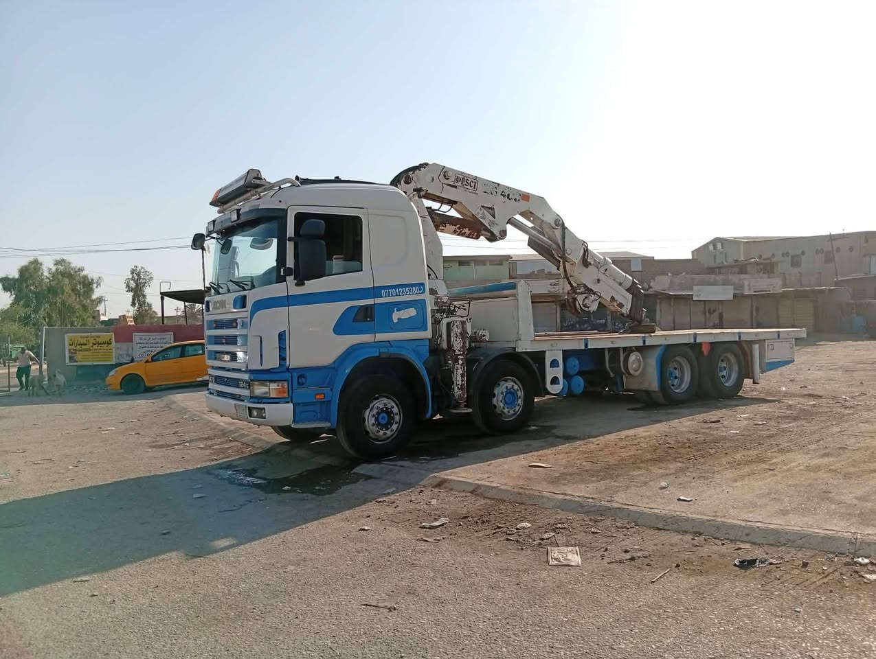 للبيع سكانيا عكرب بلادي محرك 6كير 3×3تبريد تدفه سحال مزدوج موديل 2000 بسنويه كرين 20طن 5سلايتات 4رجل شرط سياره مكفوله كفاله عامه (السعر 450)وبي مجال ***********
