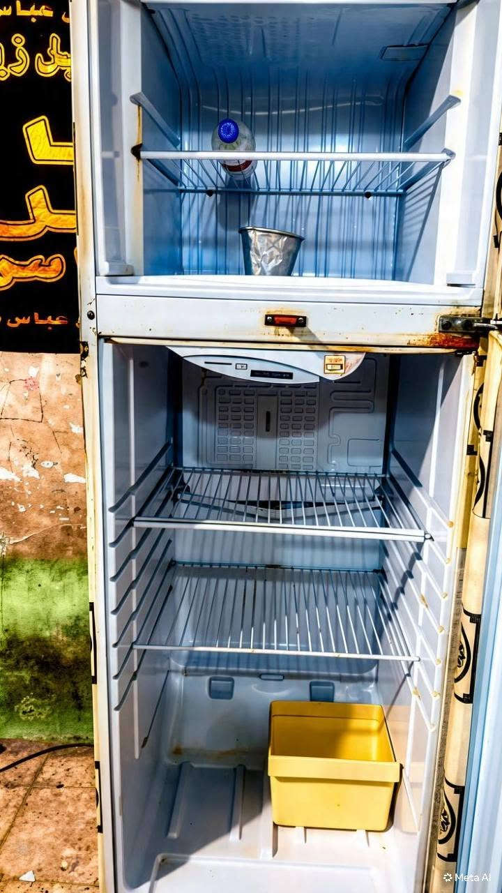 ثلاجة شغاله فول سعر 150 وبيه مجال تواصل واتس 7906390108

نص مكتوب في الصور:
- Meta AI