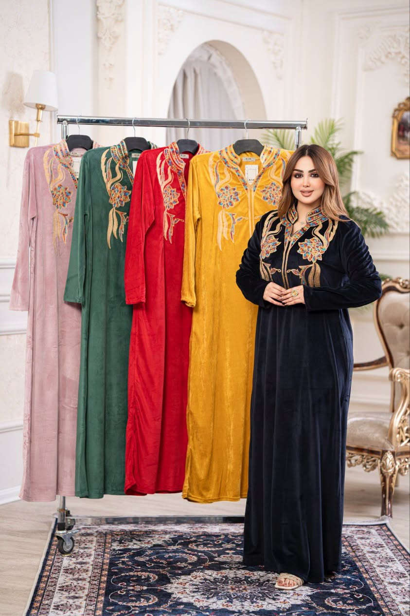 دشداشة نسائي • مخمل سوفت • مقاسات L-3XL