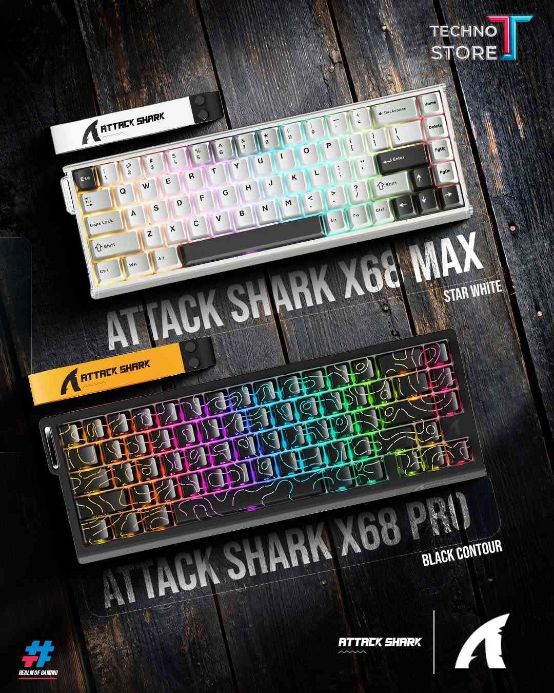 كيبوردات Attack Shark • استجابة عالية • توصيل بغداد