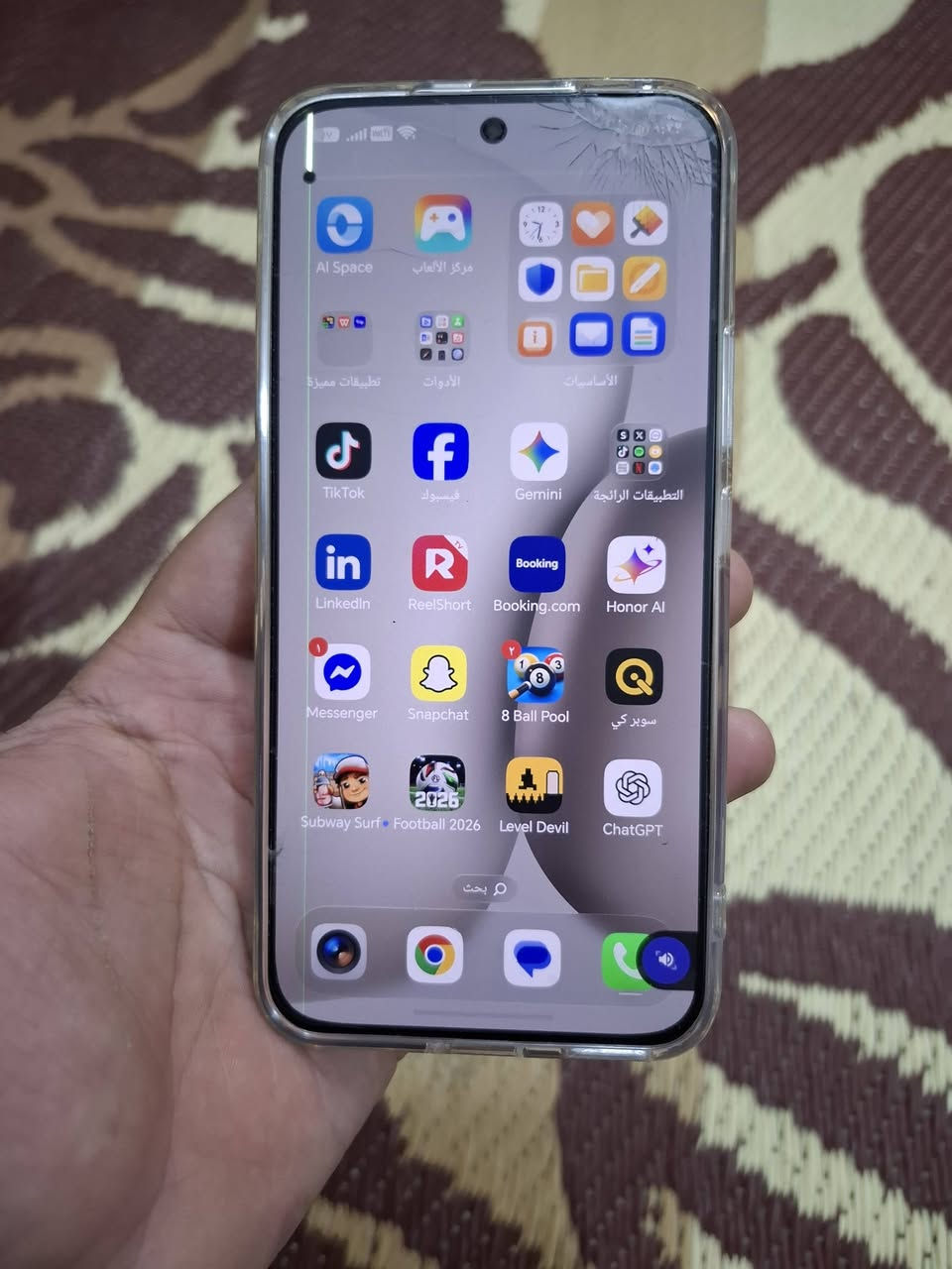 هونر 400 ذاكره 512 ذاكره 24 فقط هاي بالشاشه مثل ما موضح بالصور كله شغال بدون ملحقات سعر 225 اي استفسار اتصال ***********

