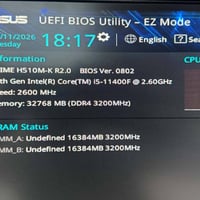 معالج i5 11400f • مذربورد ASUS H510M-K • شرط الفحص