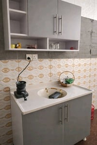 كاونتر خشب MDF سنك وملحق متر مرمر سعر 180 الف