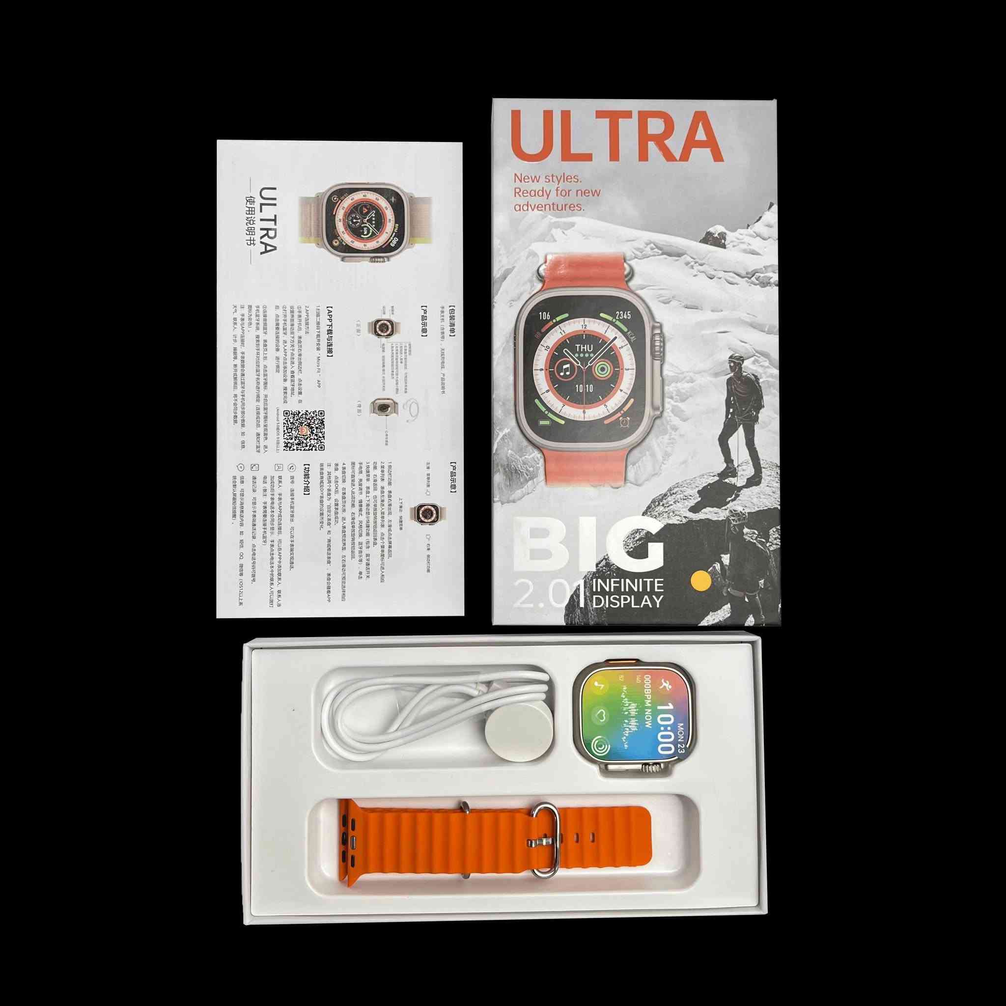 ساعة Ultra BIG

السعر :19000 الف
للحجز واتساب +964 788 705 6946
الميزات:

شكل مطابق للساعة الاصلية

شاشة لمس بحجم 49

يمكن ربطها على جميع انظمة التشغيل Android, IOS

ميزة الاتصال واستلام المكالمات

تتبع نشاط الجسم والحركة

قياس معدل ضربات القلب ومراقبة ضغط الجسم

قائمة واسعة للتدريبات و التمارين الرياضية

خاصية تتبع ومراقبة ساعات النوم

تطبيق خاص للتحكم بالساعة

امكانية تشغيل الموسيقى عن طريق الساعة

سير واحد من الربر

شاحنة دائرية لاسقة مطابقة للساعة الاصلية

ظهر الساعة من البراغي ازرار مخصصة لفتح السير مثل الساعة الاصلية

المنشأ: الصين

الملاحظات:

يتم ربط الساعة عن طريق اعدادات البلوتوث

لتحميل التطبيق يرجى قراءة QR كود داخل الكاتلوك اسم التطبيق Microfit

الساعة تأتي مع سير واحد فقط

الساعة غير مقاومة للماء

لا يمكن فتح الصور عن طريق الساعة
