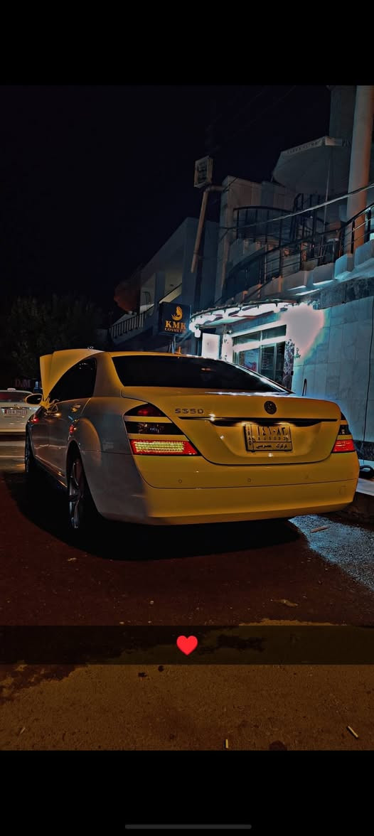 Mercedes Benz s550
***********
Darga large 
4 drga w snoq sa7b
Kallay kwshn karaba 
Kaml pakge Cristal bilad
Modele 2008 
1 parcha boyaxi dwbay lagal sar qaraxi chamali dwawa 
Mokabaray harman kardon
Kwshn jld
Kwshn karaba
Kwshn hitar
Laity nawchay kwer
Pesh w pshty laity led 
140.000 km roshtwa ba sharty fa7sy komputer 
Ger w makinay nakrawatawa 
 Hamw gyani ba shart 

TB. Sayaraka he mn nia w Tell bo aw zhmaraya bkan السليمانية, العراق

