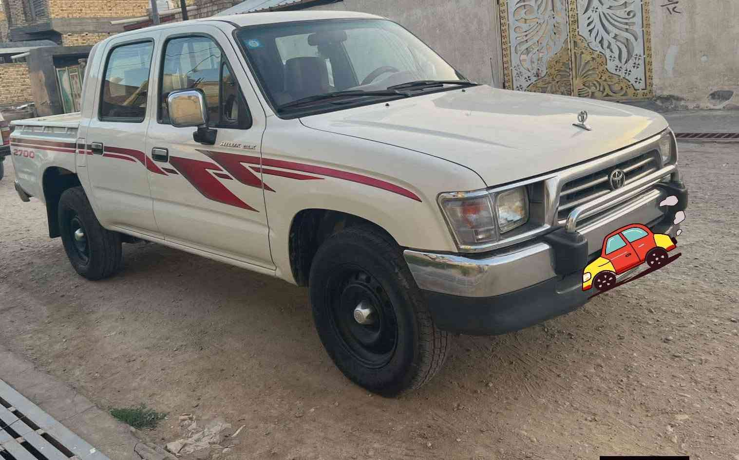 بسم الله وعلى بركة الله
#للبيع

بيكب تويوتا دبل قماره موديل 2001 دشبول احمر رقم اربيل باسمي سنوية جديدة أرقام انكليزية جديدة شرط الوكالة والتحويل محرك وكير بشرط تبريد شرط شغال وايرمنيه كلها كاملة كوبون مسجلين عليه 

بيها صبغ حزام   جمالي بدون طخه بشرط سياره جديد  بدون دواخل بشرط

شاصي مكينه كير تبريد كلو سليم 
السعر 80ورقه 
الاتصال***********
