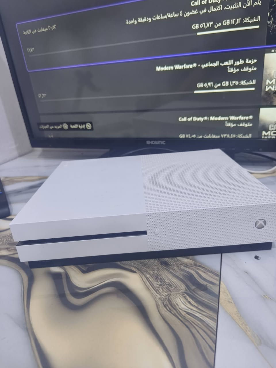 جهاز إكسبوكس وأن إس للبيع!
النظافة :

لوك ستيكر نظيف و ما مفتوح 

مثل ما موضح بالصورة

ملحقات :

  يد تحكم 

 مع كامل الملحقات 

السعر 160 ألف 

واتساب و رقمي ***********
