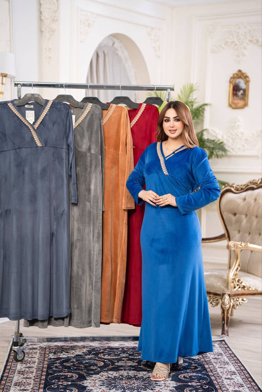 دشداشة نسائي • مخمل سوفت • مقاسات L-3XL