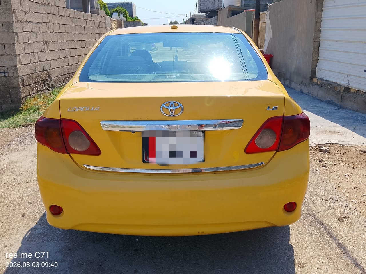 السلام عليكم كورلا 2009 رقم بغداد انكليزي بأسمي ضررها قطعتين جامرلغ وباب محركها بي صرف هيئة مصفر خطها جوال السعر 85 بيها مجال قليل الاتصال  *********** العنوان ديالى المقدادية
