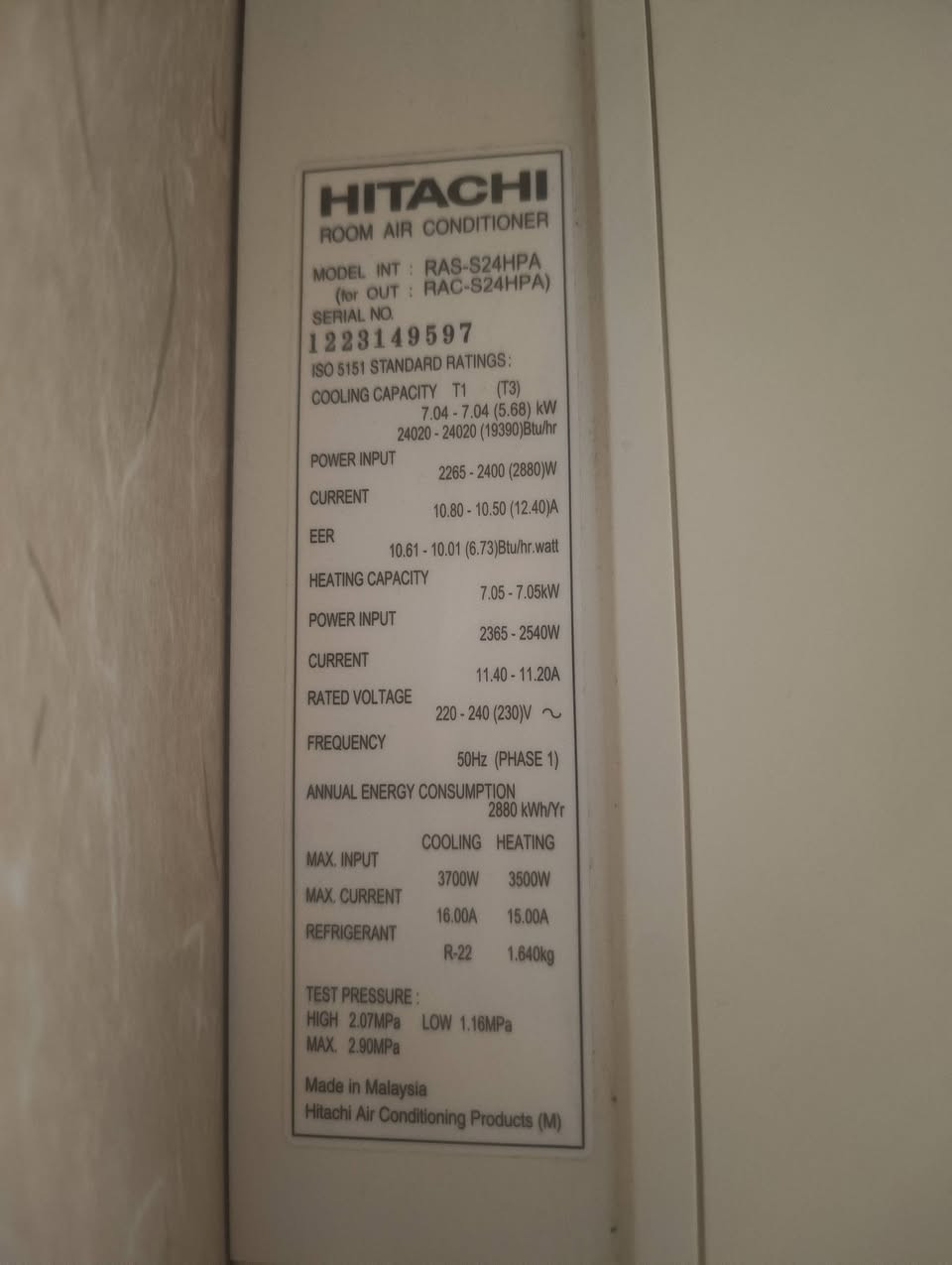الماركة: HITACHI Room Air Conditioner
2 طن

400 الف او بي مجال للشراي

بقيه التفاصيل بالصوره

رقم الهاتف***********
المكان العراق اربيل
