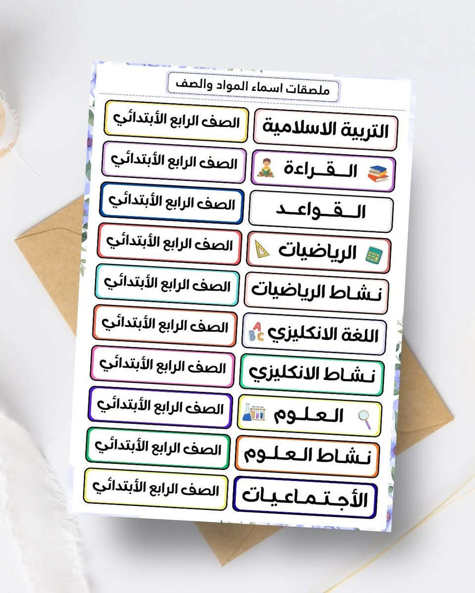 ملصقات اسماء المواد والصف 
جملة درزن فقط

حجم الطبقة اللاصق A4
حجم ستيكر مناسب للصق
طباعة بدقة وجودة عالية
ورق لاصق ابيض لامع

الدرزن يجي 12 طبقة
سعر الدرزن 4500 دينار

التوصيل  5000  لكل محافظات العراق
 
يمكنكم التواصل معنا عبر رقم الهاتف : 

واتــسـاب فقط        ***********
حساب التلكرام        t.me/n0axn
قــنـــاة التلكرام        t.me/n1axn
مجموعة التلكرام      t.me/n2axn
