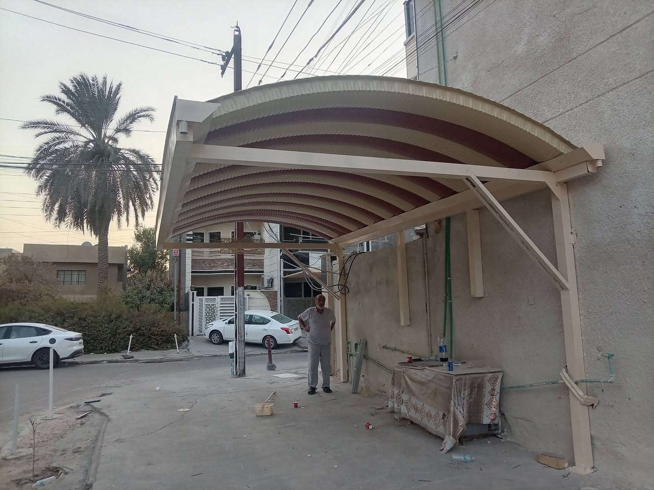 تم بعون الله عمل سقيفه في منطقة العامريه ونشكر كادر مكتب الصادق اللسقائف كي سبان سعر المتر ٢٥الف ***********
