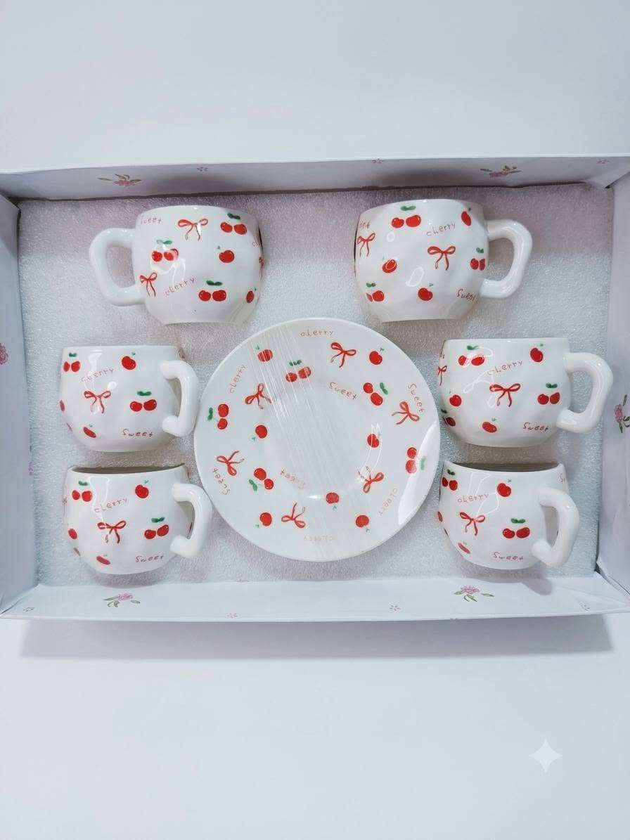 ☕🎀 فناجين ناعمة وأنيقة 🎀☕

ست صحون ست فناجين مناسب للضيافة او كهدية جميلة.. النقشات ترند. 
النقشات الترند 🍒🎀🌹
تصاميم متنوعة 
موديل القلوب الوردي 🩷
​موديل الورد الناعم 🌸
​موديل الكرز والفيونكة 🍒
​موديل الشرايط الوردي 🎀

للطلب والاستفسار ***********
متوفر توصيل لكل المحافظات 5
