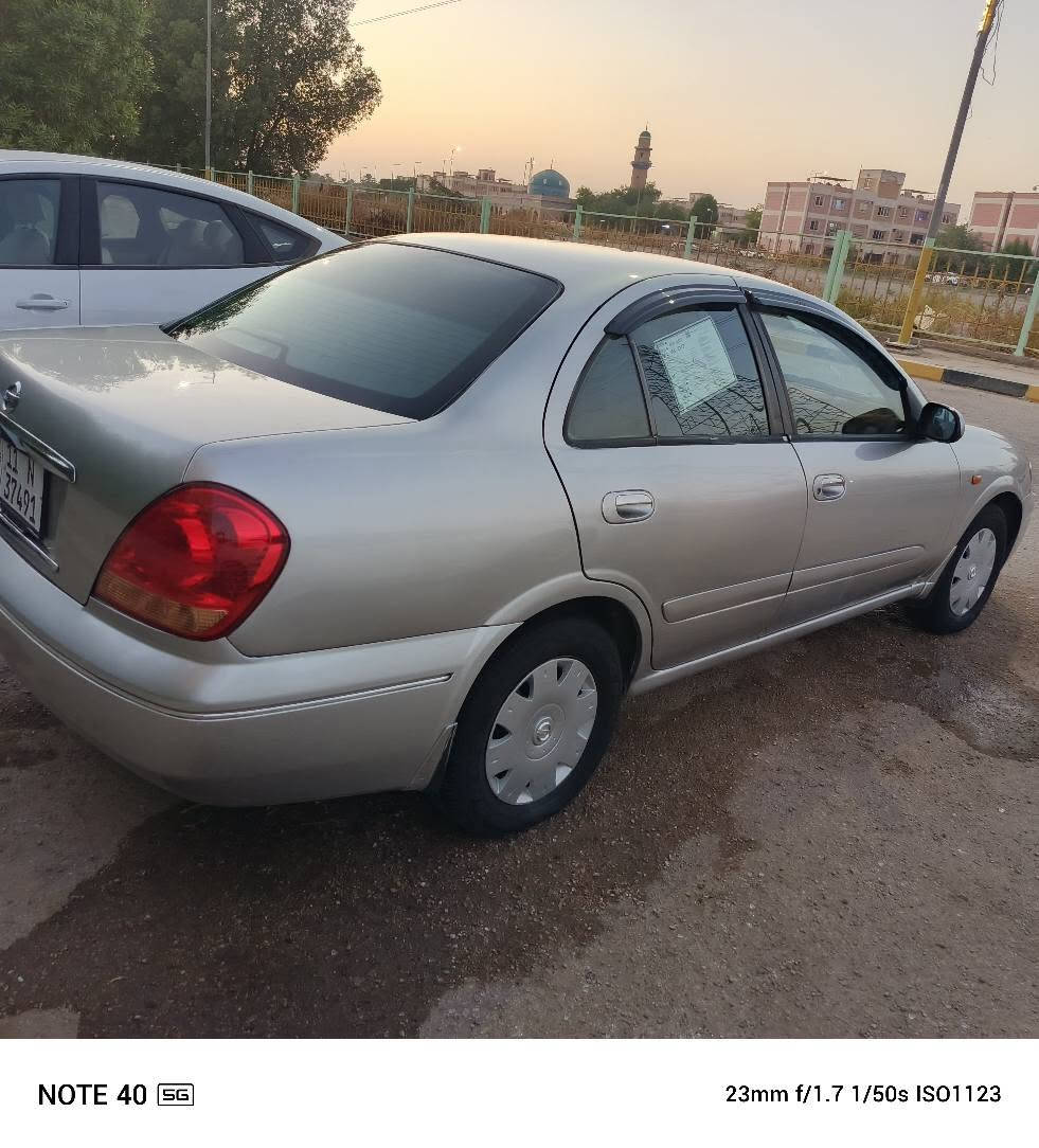للبيع نيسان صني ياباني
 موديل 2009 رقم بغداد الجديد بسمي
 مكينه 1600 قبق اسود
 فول أوتوماتيكي
 كير ومكينه وحداديه وتبريد مكفولات
 سعرها 80 وبيه مجال
 مصبوغه عام للجماليه 
اللون رصاصي يعني سلفر
 السياره بالحله بحي الزهراء يم جسر الام 
***********  ***********
بيع أو مراوس حسب القناعه حلة, بابل

نص مكتوب في الصور:
- NOTE 40 5G 23mm f/1.7 1/50s ISO2376
- NOTE 40 5G 23mm f/1.7 1/50s ISO1219
- NOTE 40 5G 23mm f/1.7 1/50s ISO2247
- NOTE 40 5G 23mm f/1.7 1/50s ISO2097
- NOTE 40 5G 23mm f/1.7 1/50s ISO1123
- NOTE 40 5G 23mm f/1.7 1/20s ISO4753
- NOTE 40 SG 23mm f/1.7 1/25s ISO2879