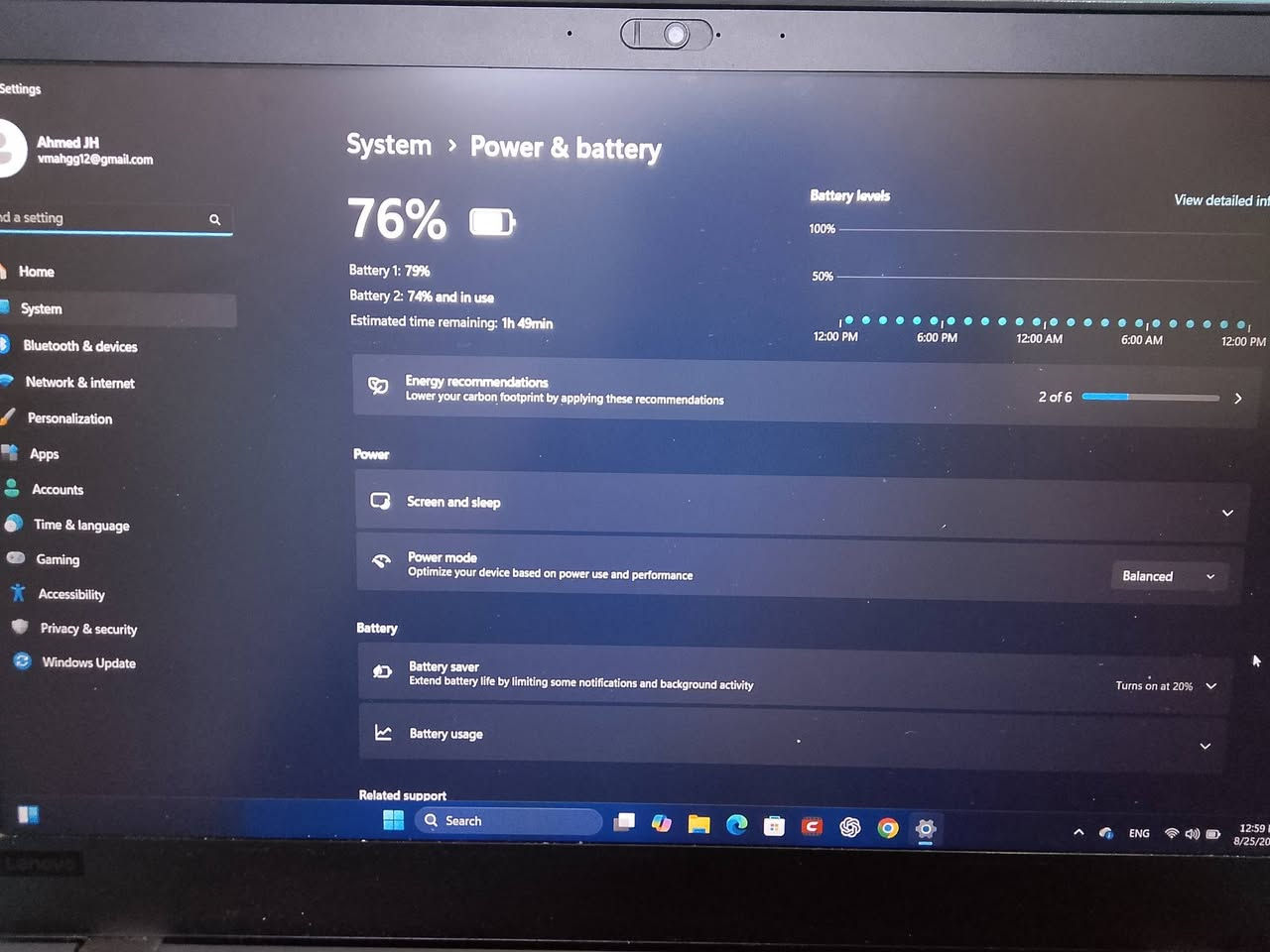 🔥 للبيع Lenovo ThinkPad T580 🔥
لابتوب عملي وقوي ومناسب للشغل والدراسة والاستخدام اليومي
🔹 الموديل: Lenovo ThinkPad T580
🔹 المعالج: Intel Core i5-8350U الجيل الثامن
🔹 المعالج 4 أنوية و8 Threads
🔹 الرام: 8GB DDR4
🔹 التخزين: 256 SSD سريع
🔹 كرت الشاشة: Intel UHD Graphics 620
🔹 النظام: Windows 11 Pro 64-bit
🔹 الشاشة: 15.6 إنچ 
🔹 بيه كيبورد عربي وإنكليزي
🔹 بيه كاميرا
🔹 بيه بصمة/مميزات ThinkPad حسب النسخة
🔹 البطارية بيها بطاريتين مبدلها جدد
🔹 الجهاز سريع ومناسب لـ Word وExcel وPowerPoint والتصفح والدراسة والبرامج المكتبية
📌 الجهاز نظيف وشغال بدون مشاكل حسب الفحص
📌 مناسب للطالب والموظف والاستخدام اليومي
📌 البيع بسبب عدم الحاجة
💰 السعر: 330 الف
📍 المكان: بغداد/البنوك
📞 للتواصل: ***********
