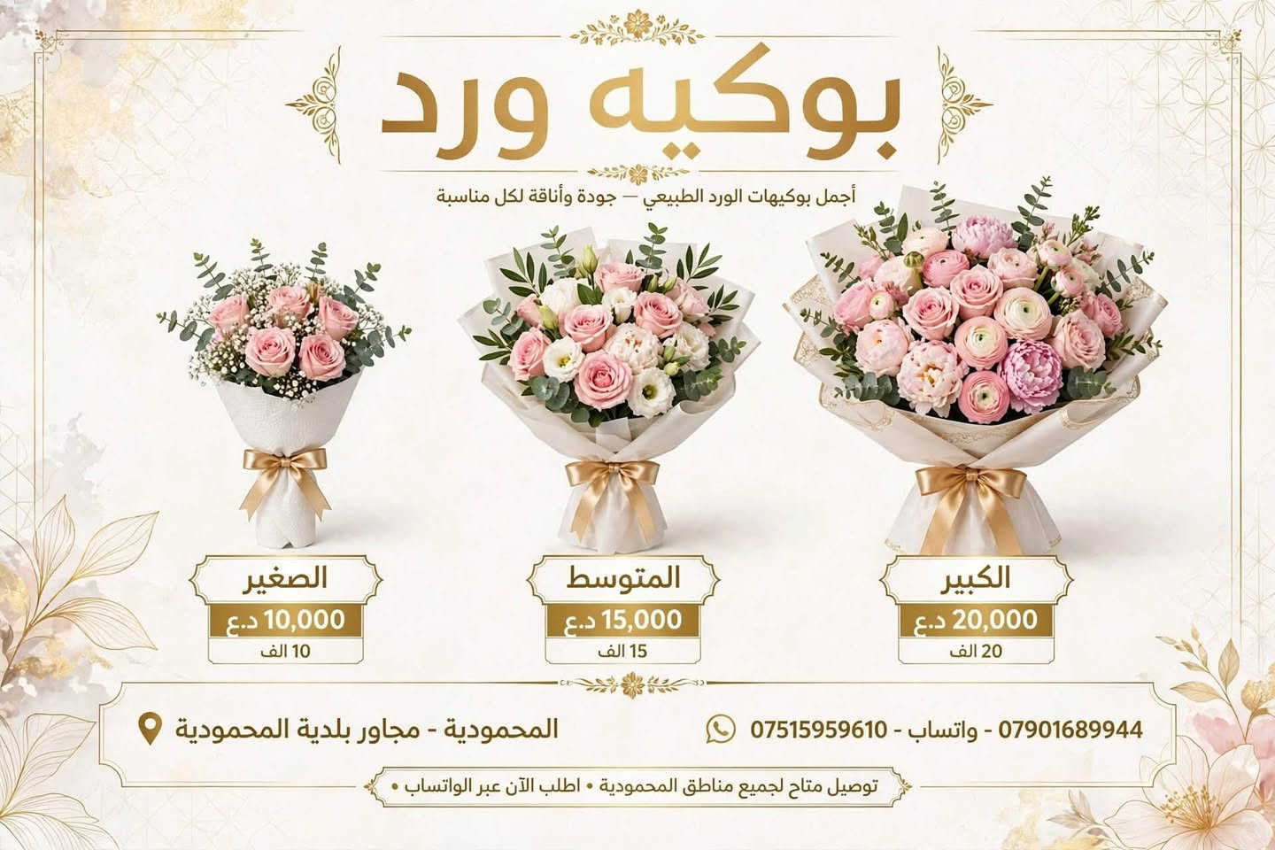 معرض ايهاب • بوكيه ورد • توصيل المحمودية