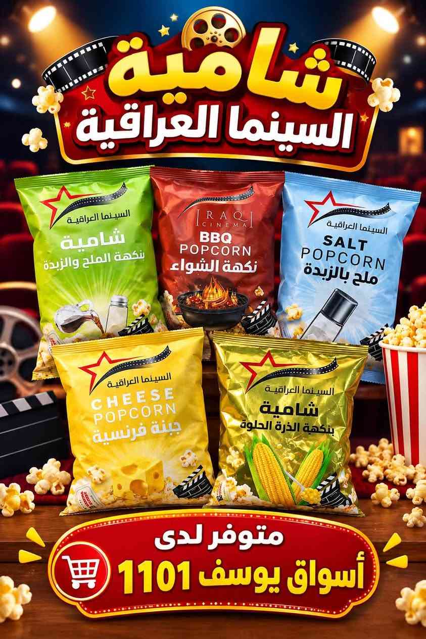 كل هاي المنتجات متوفرة يمنا 😎
اسواق يوسف 1101 👍👍
خدمة التوصيل *********** 📞📞🛵🛵

نص مكتوب في الصور:
- عرض خاص تونة بالزيت ثلاث قطع 5,000 فقط دينار متوفر لدى أسواق يوسف 1101
- شامية السينما العراقية متوفر لدى أسواق يوسف 1101
- خفيف مقرمش ولذيذ Chips البوب chips للدايت SNACK HEALTHY CHOICE السينما العراقية بوب تشيبيس POPCHIPS نكهة الجين CHEESE السينما العراقية بوب تشيبيس POPCHIPS نكهة الشواء BBQ السينما العراقية بوب تشيبيس POPCHIPS الأصلي Original السينما العراقية بوب تشيبيس POPCHIPS ملح وخل Salt & Vinegar متوفر لدى أسواق يوسف 1001
- معجنات عيون بغداد متوفر لدى أسواق يوسف 1101
- تشييس الكرادة جبنة فرنسية نكهة المشكلة خل وملح متوفر لدى اسواق يوسف 1101