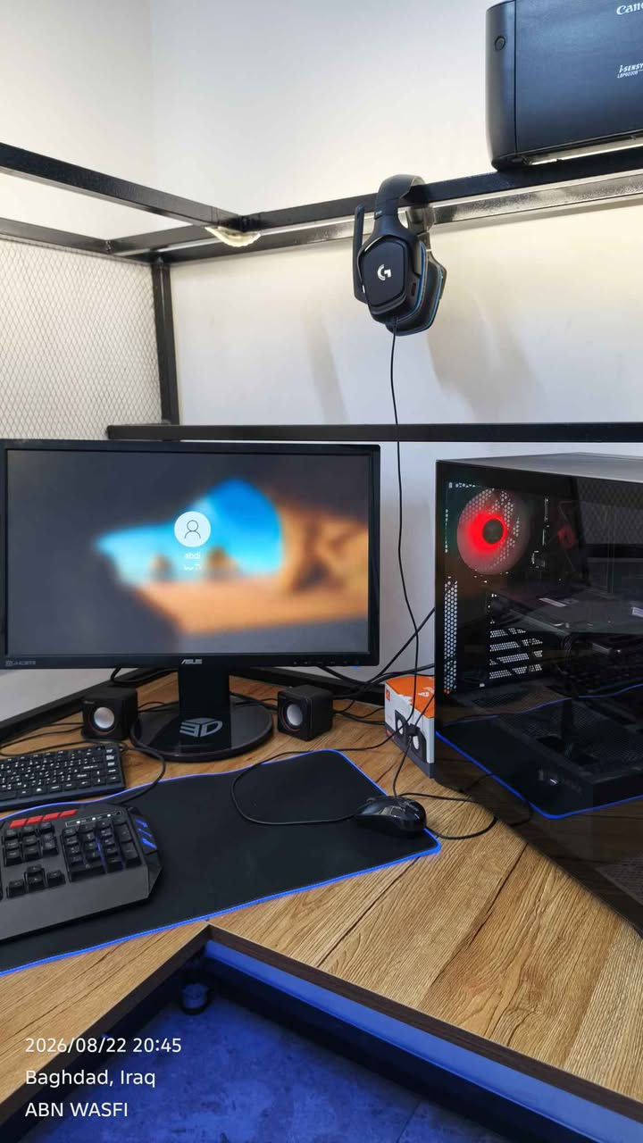 Intel(R) core(TM) i7-6700cpi@3.40GHz
‏Amd Radeon Rx580 8g 2048sp
‏Ddr4 Ram16g 
‏128ssd128 
‏Hhd 500 
‏Mainboard msi b250M
‏باور سبلاي ماس 550
‏كيس ارجيبي sama
‏ويا شاشا 120 هرتز دسبلي و 60 hd  ازوز 
و موس وكيبورد 
شغل اغلب الالعاب 
*********** وتساب 
*********** اتصال 
بغداد ويوجد توصيل بغداد, العراق
