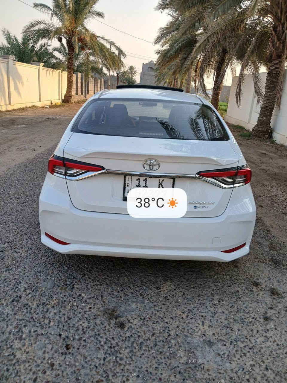 السلام عليكم للبيع كورلا هايبرد ٢٠٢٥ رقم بغداد شكل الخليجي مواصفات معروفه فول عدا الكشن كهرباء كفاله عامه فقط كرت بالدعاميه اثر شخط ماشيه ٦ الاف قابله للزياده ارضيه مغلفه جلد والصندوك مغلف تحويل مباشر مكاني الرمادي للاستفسار ***********

نص مكتوب في الصور:
- 38°C