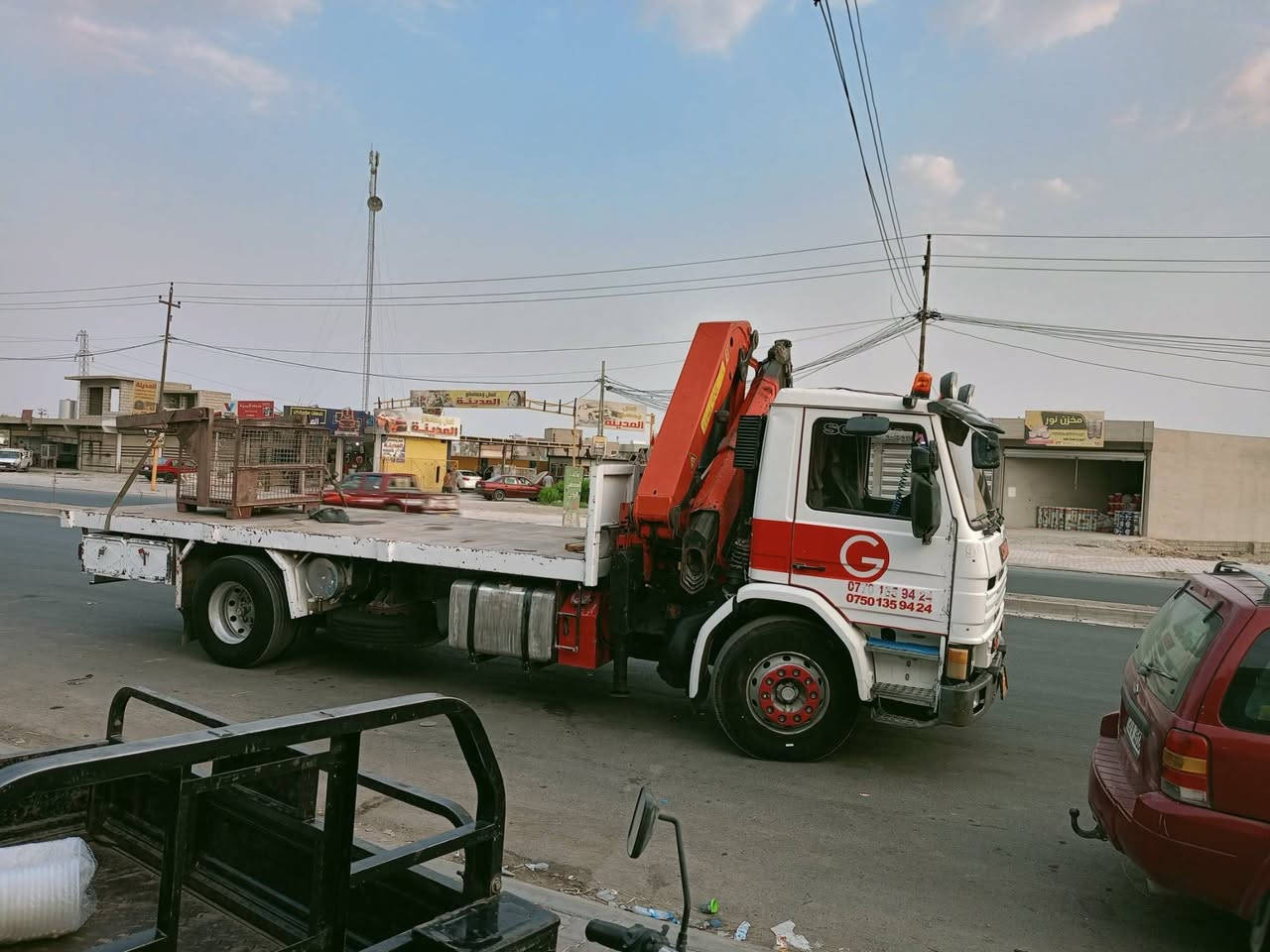 سلام عليكم كرين سكانيا موديل 1995 الجهاز ٧ طن ٤ سلايت هودر ليك ٢ يدوي سياره حيل حلوه وجاهزه العنوان صلاح الدين التواصل على الرقم ***********
